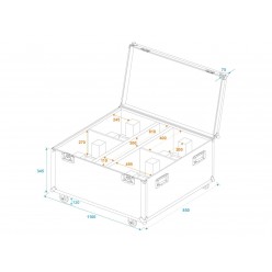 ROADINGER Flightcase 4x THA-250F